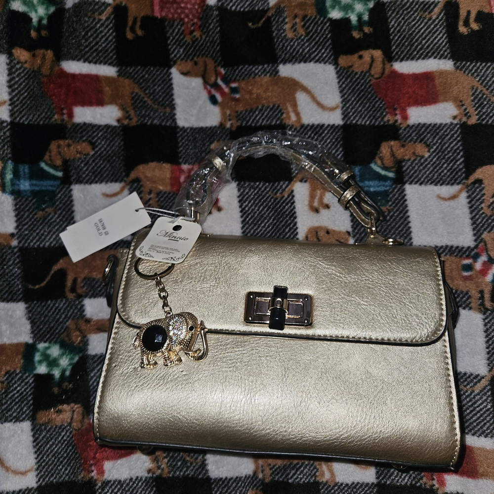 Minnie champagne handbag